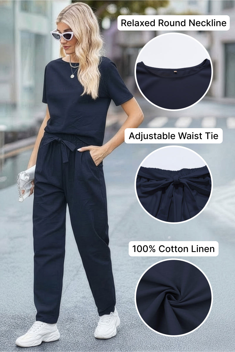100% Cotton Linen Monochrome Co-ord