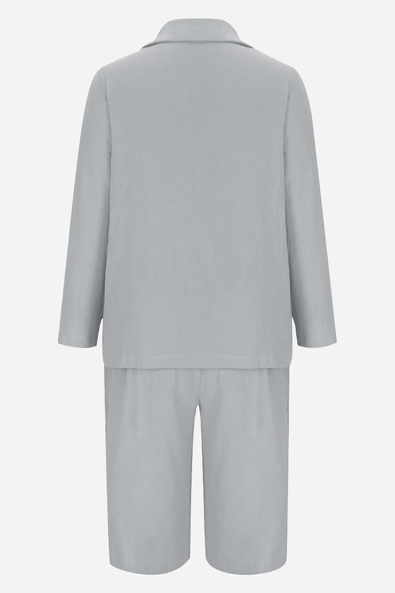 Blazer and High-Waisted Shorts Two-Piece Set