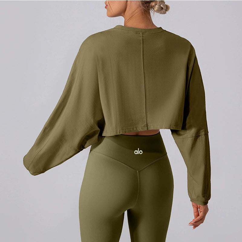 Breathable Round Neck Long Sleeve Fitness T-shirt