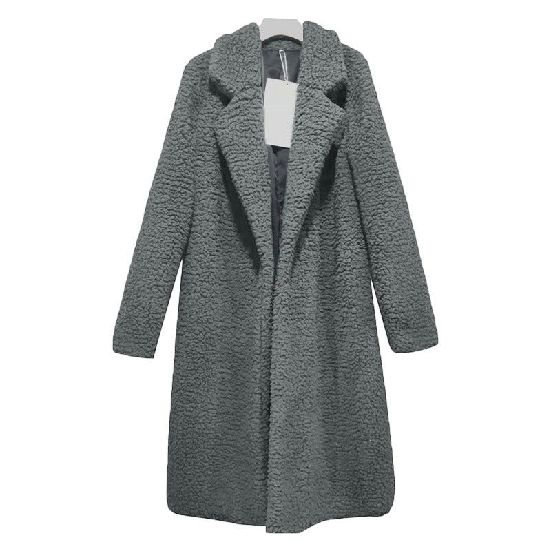 Chic Mid-Length Sherpa Fleece Coat
