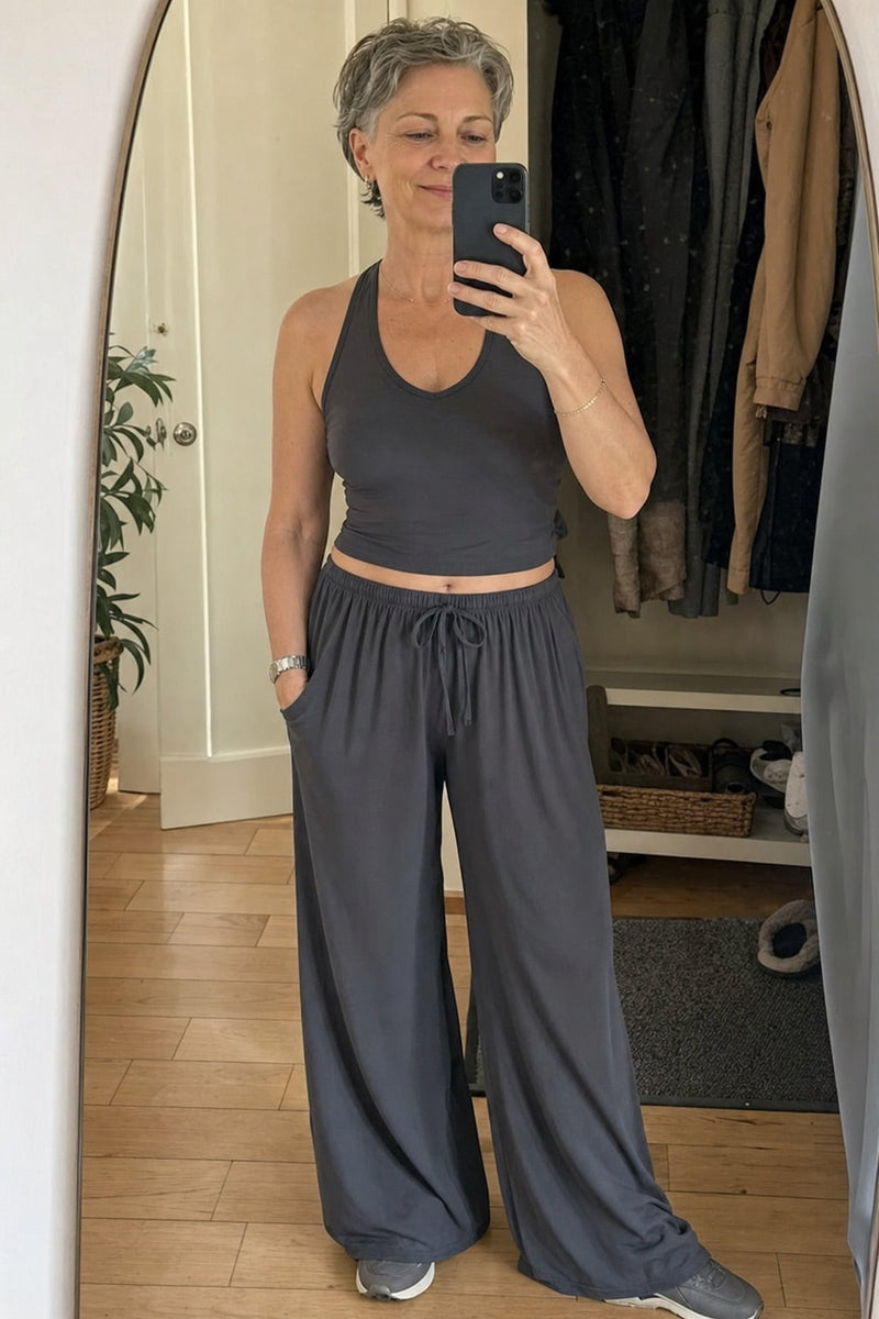 Halter Palazzo Co-Ord Athleisure Set