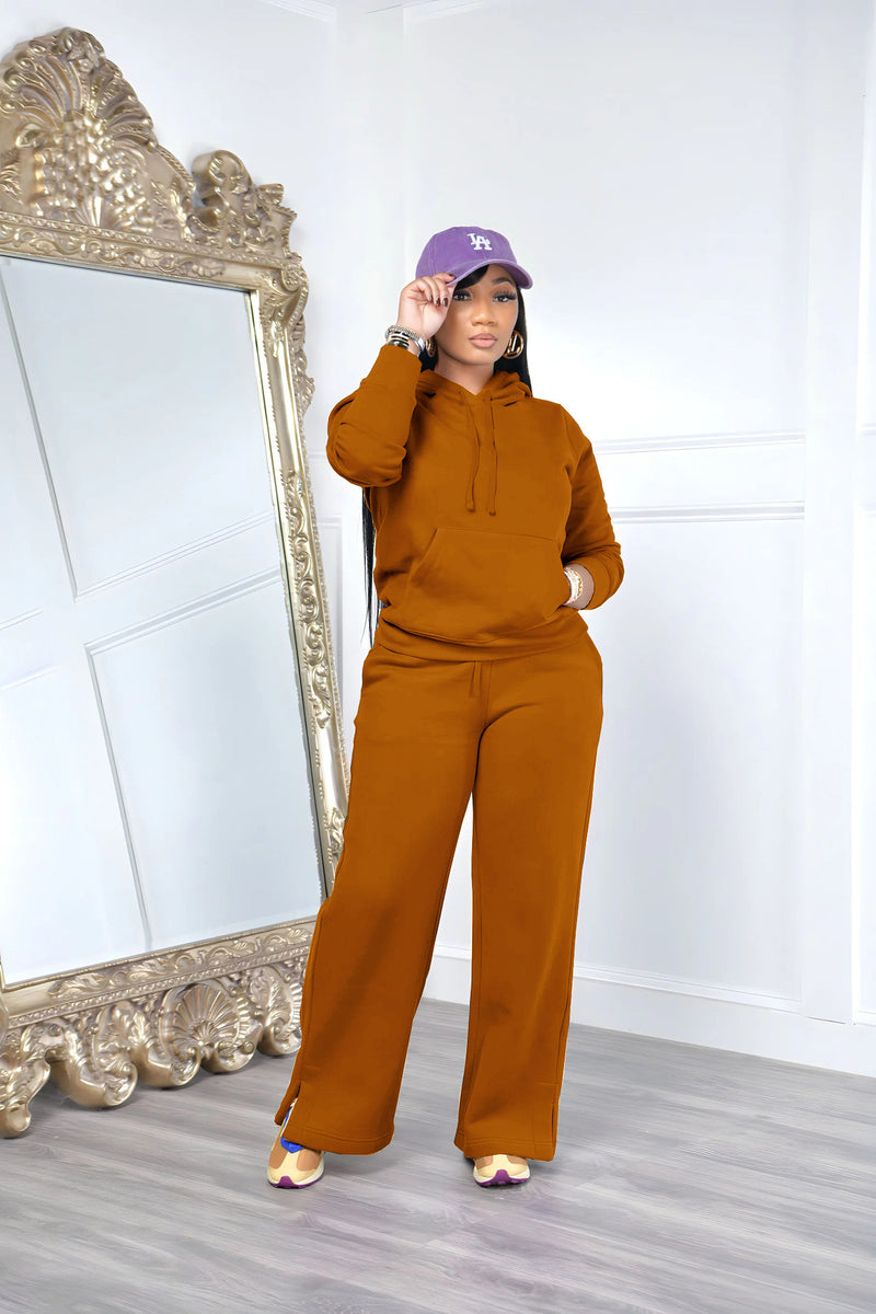 Casual Street Style Sweatshirt and Pants Set