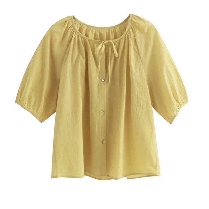 Cotton Linen Two-Piece Set for Petite Women