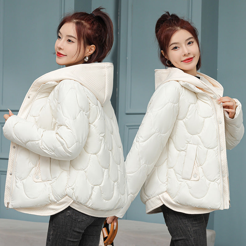 Korean-Style Hooded Thick Padded Jacket