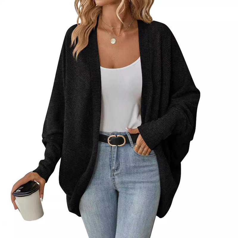 Loose Batwing Sleeve Knitted Cardigan