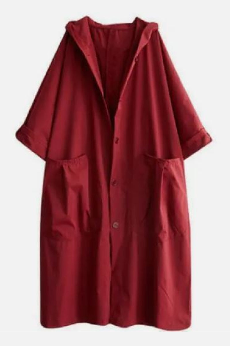 One Size Fits All Oversized Water Resistant Windbreaker Jacket