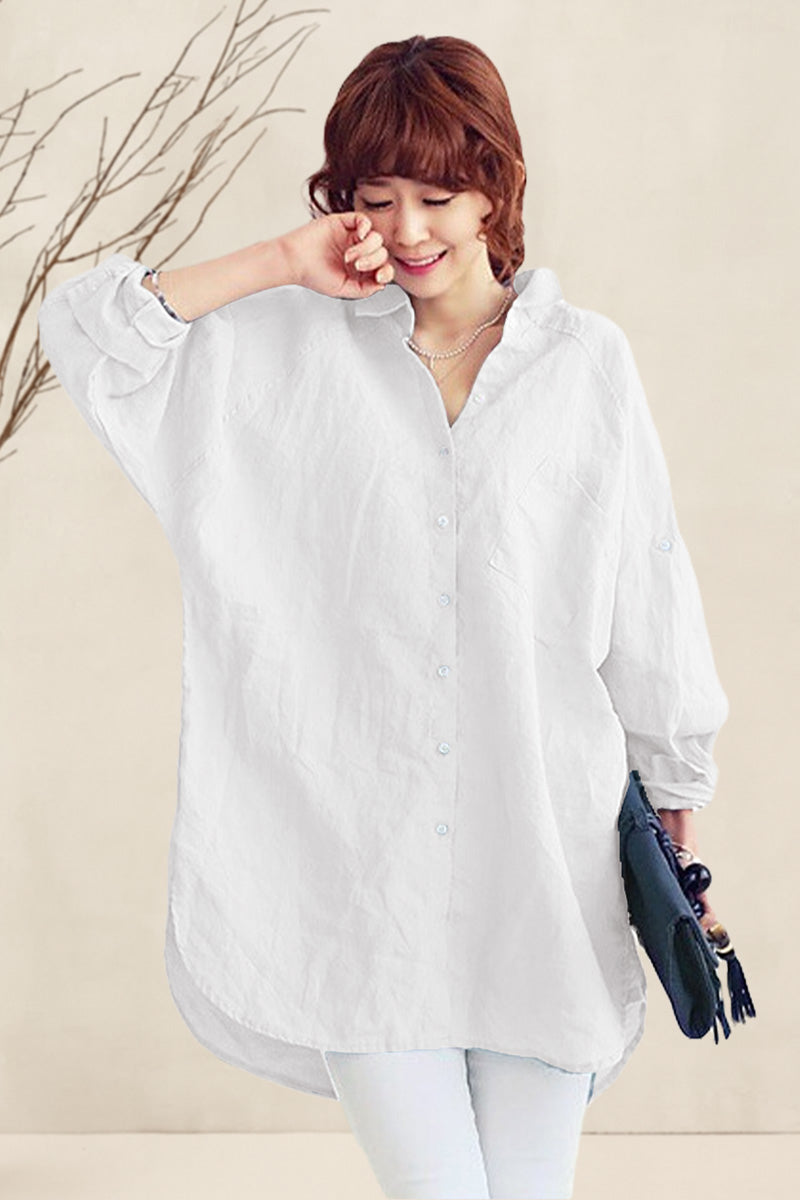 Oversized 100% Cotton Linen Shirt