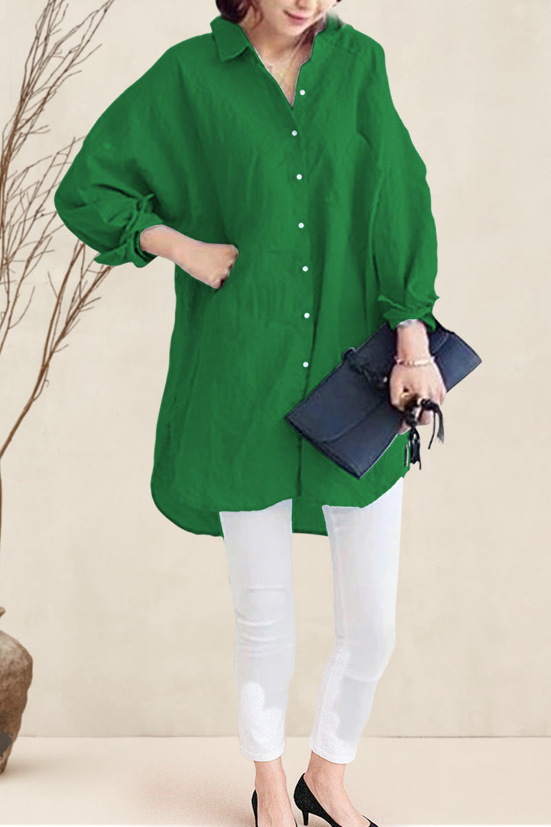 Oversized 100% Cotton Linen Shirt