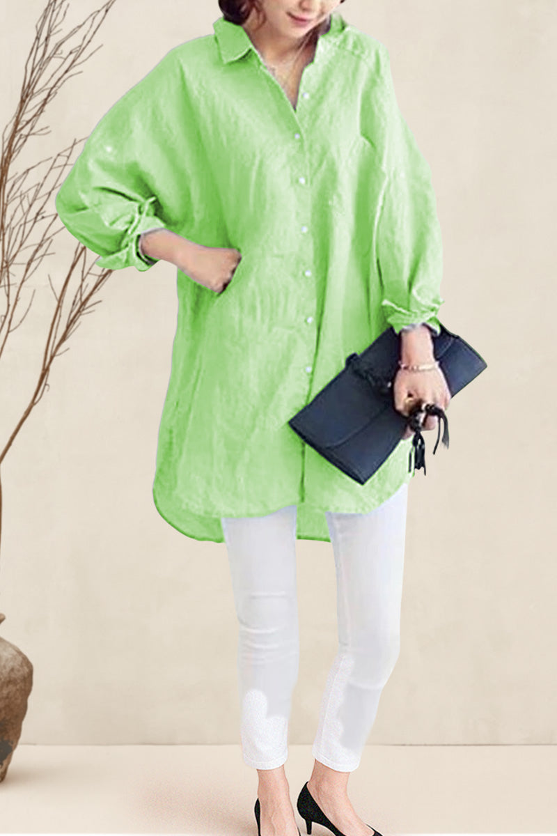 Oversized 100% Cotton Linen Shirt