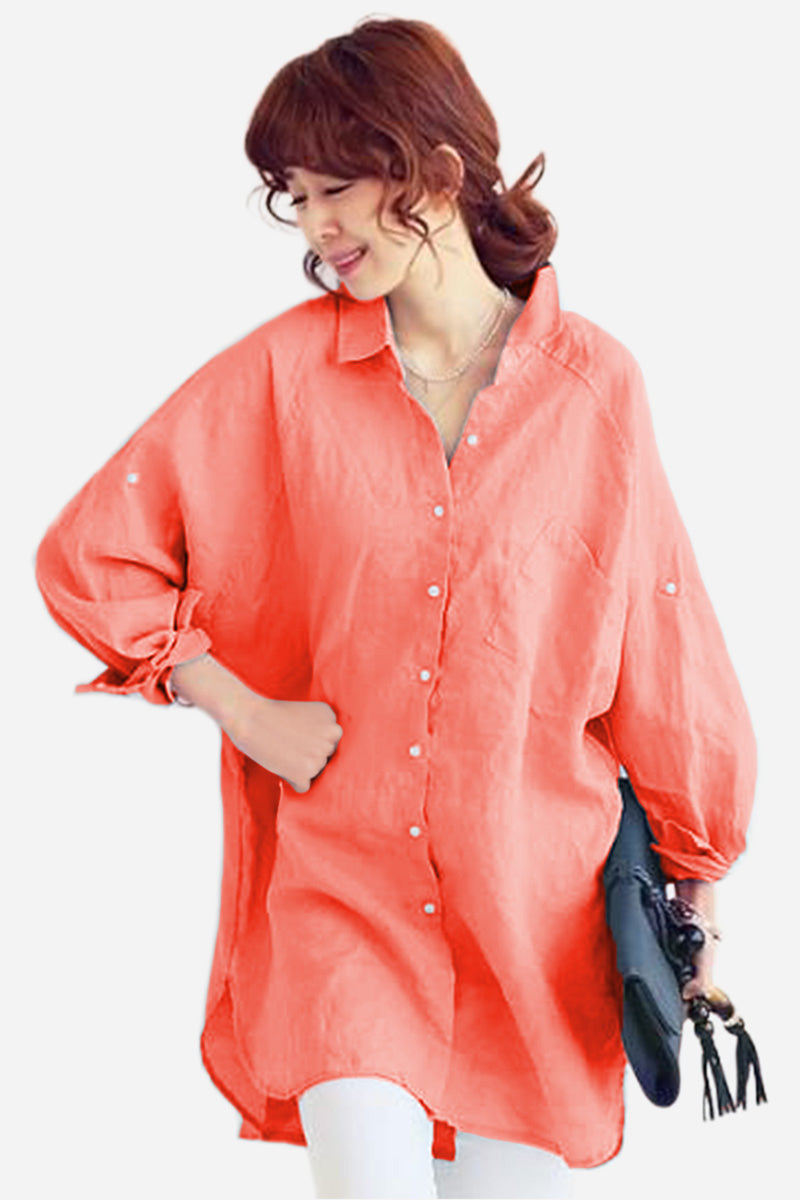 Oversized 100% Cotton Linen Shirt