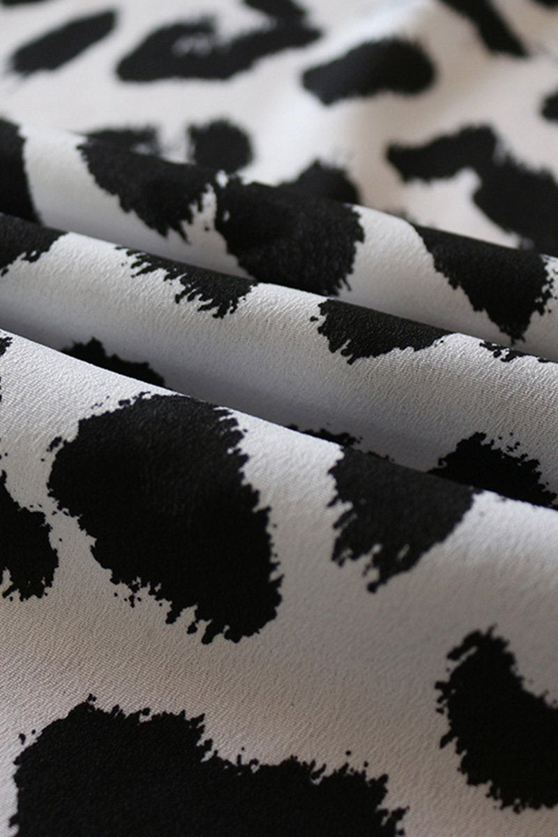 Animal Print Wrap Dress