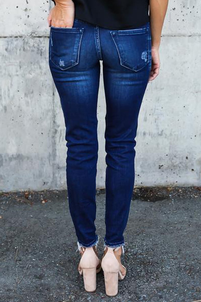 Pleated Pencil Jeans