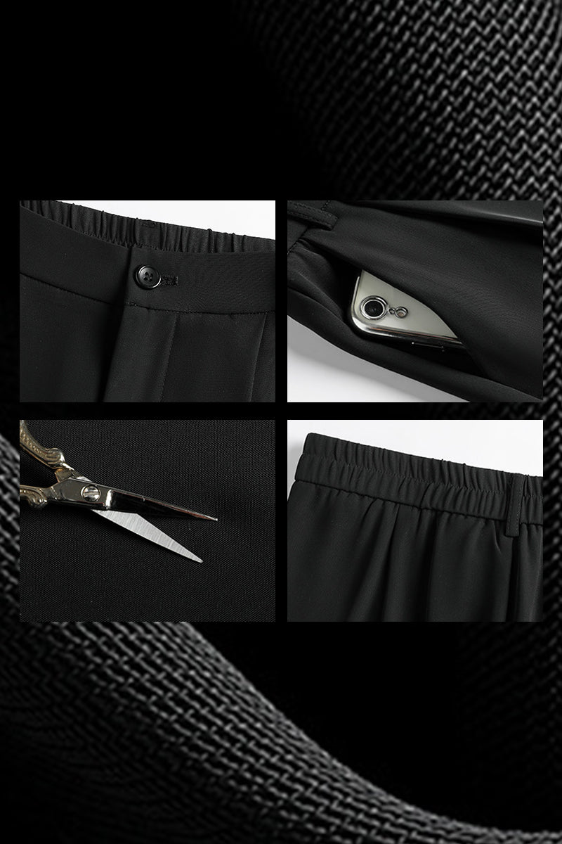 Casual Loose Wide-Leg High-Waisted Straight Pants