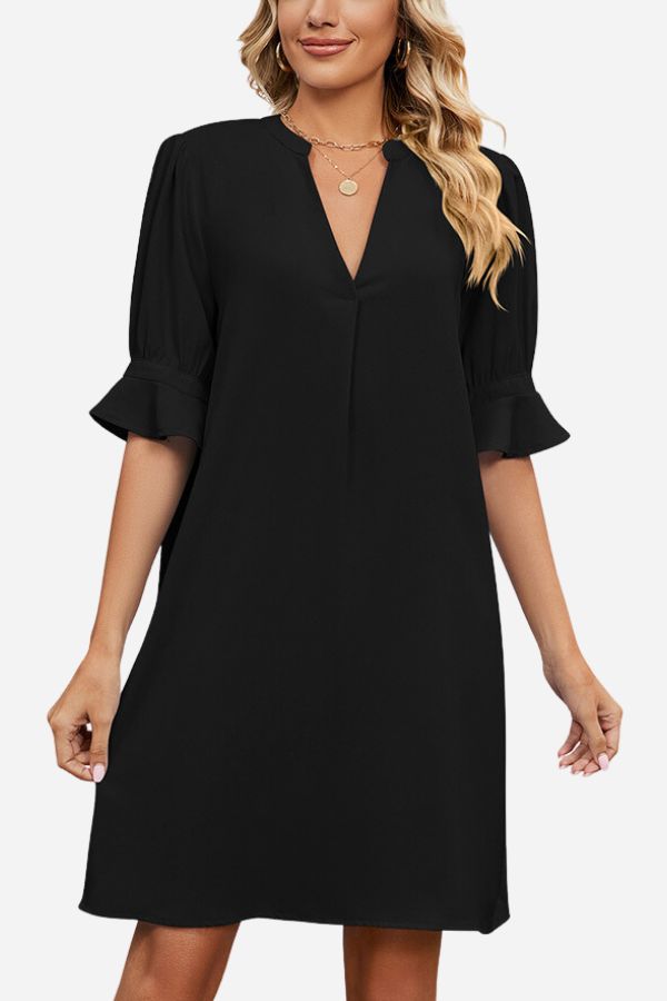 Dainty Charm Casual Ruffle Dress