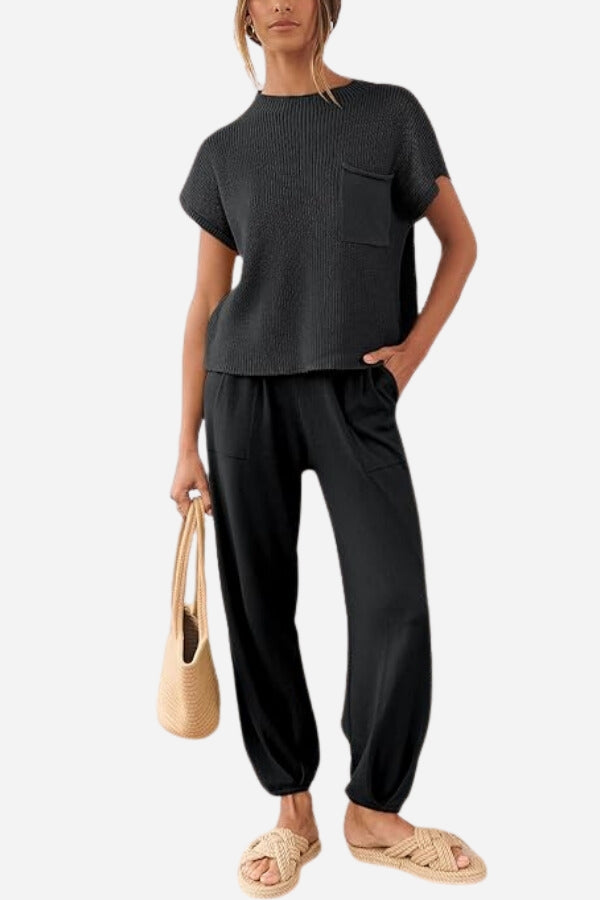 Comfy Couture Knit Sweater Two-Piece Set