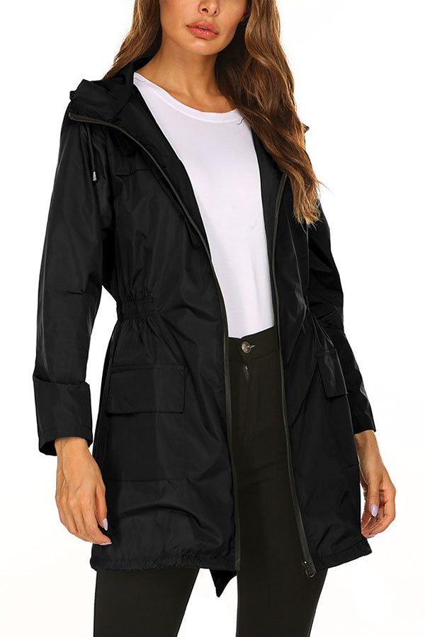 Outdoor and Travel Hooded Raincoat Windbreaker Jacket