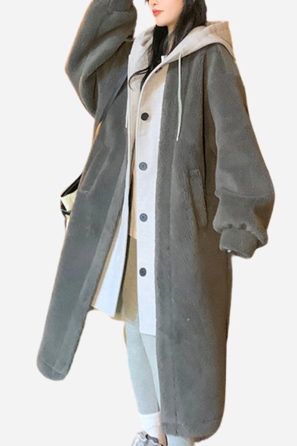 Everyday Wear Oversized Sherpa Long Coat