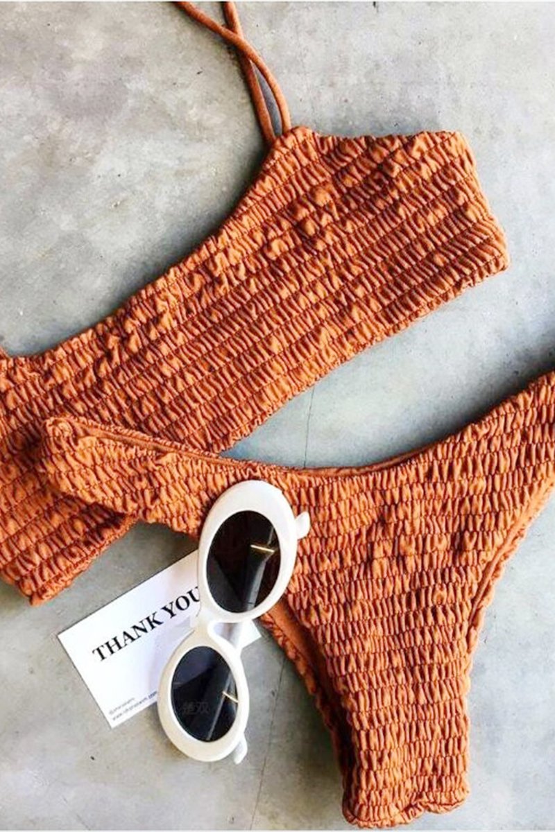 Retro Shirred Bikini