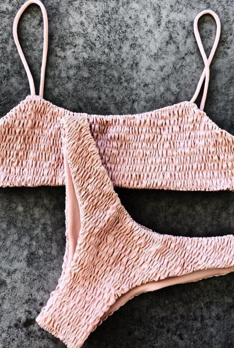 Retro Shirred Bikini
