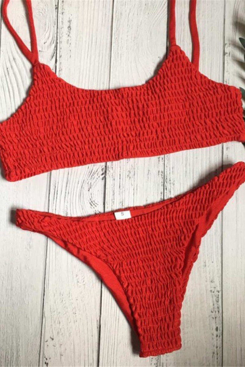 Retro Shirred Bikini