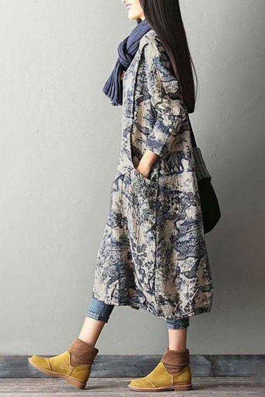 Japanese Porcelain Print Dress